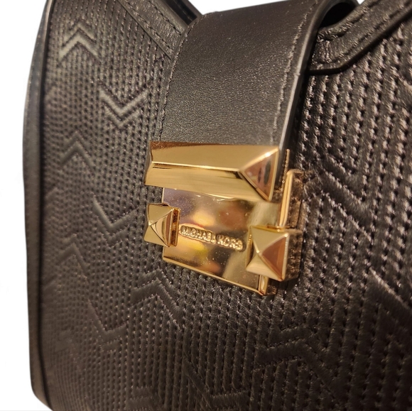 Black Michael Kors Whitney Quilted Chain Shoulder Bag - Picture 5 of 12